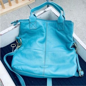 Fossil Turquoise leather bag